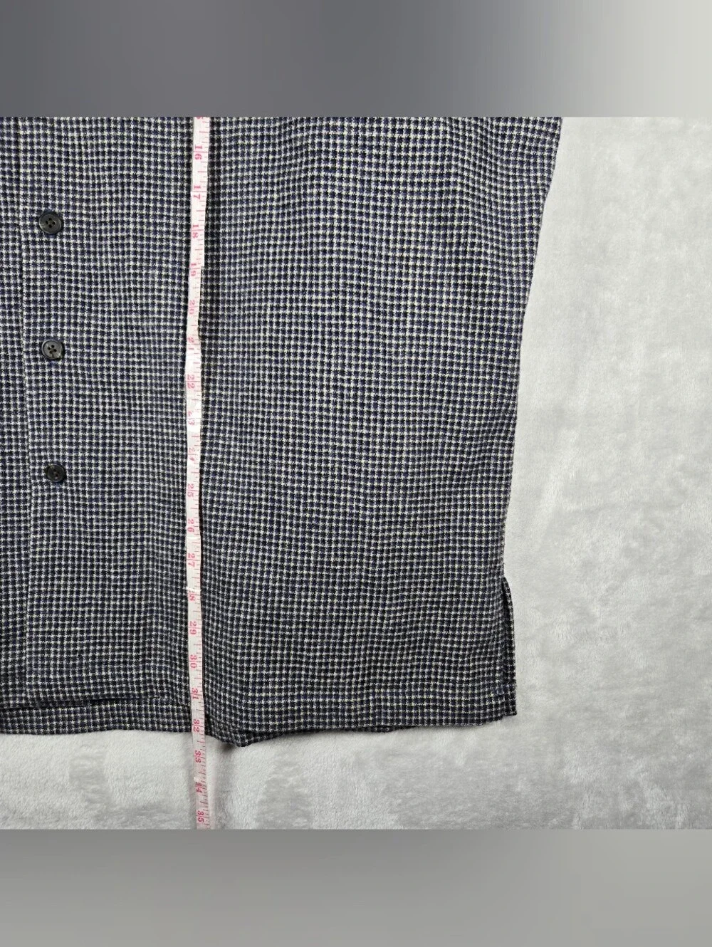 Polo Ralph Lauren Steward Loop Collar Wool Flannel Shacket Mens XL Blue Checker